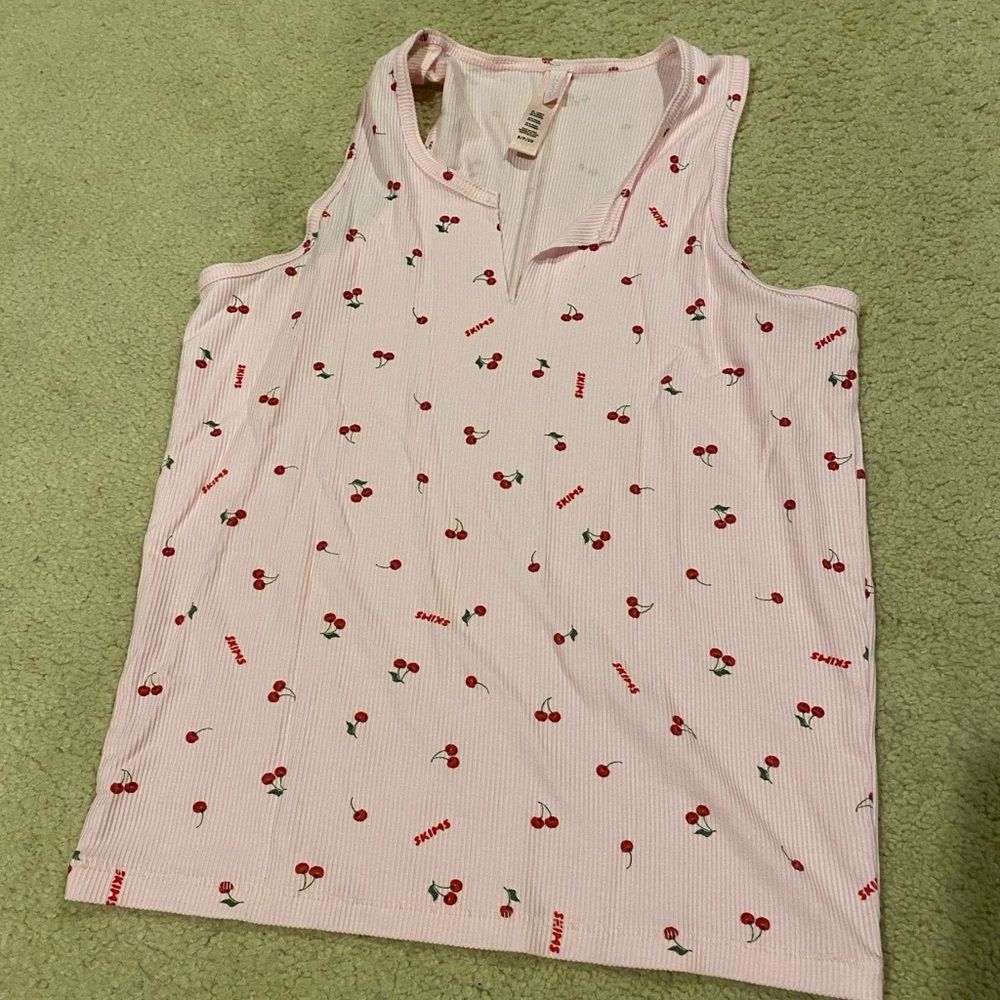 SKIMS RIBBED PJ TOP - NWOT